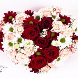 Plišano srce flowerbox